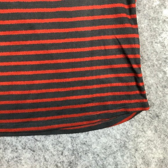 Articles of Society Tank Top S Red Gray Striped Square Neck Ribbed Knit Casual - Picture 5 of 12